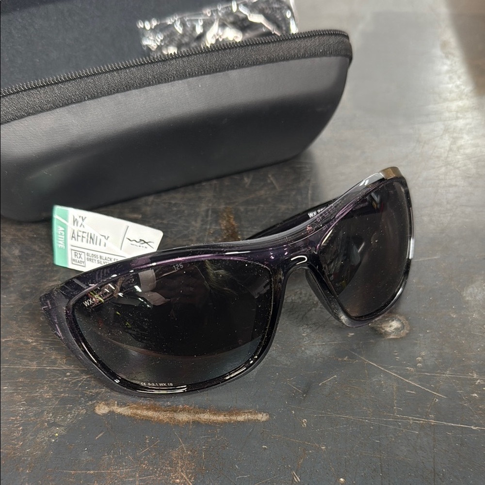Black and Purple Sunglasses with Case